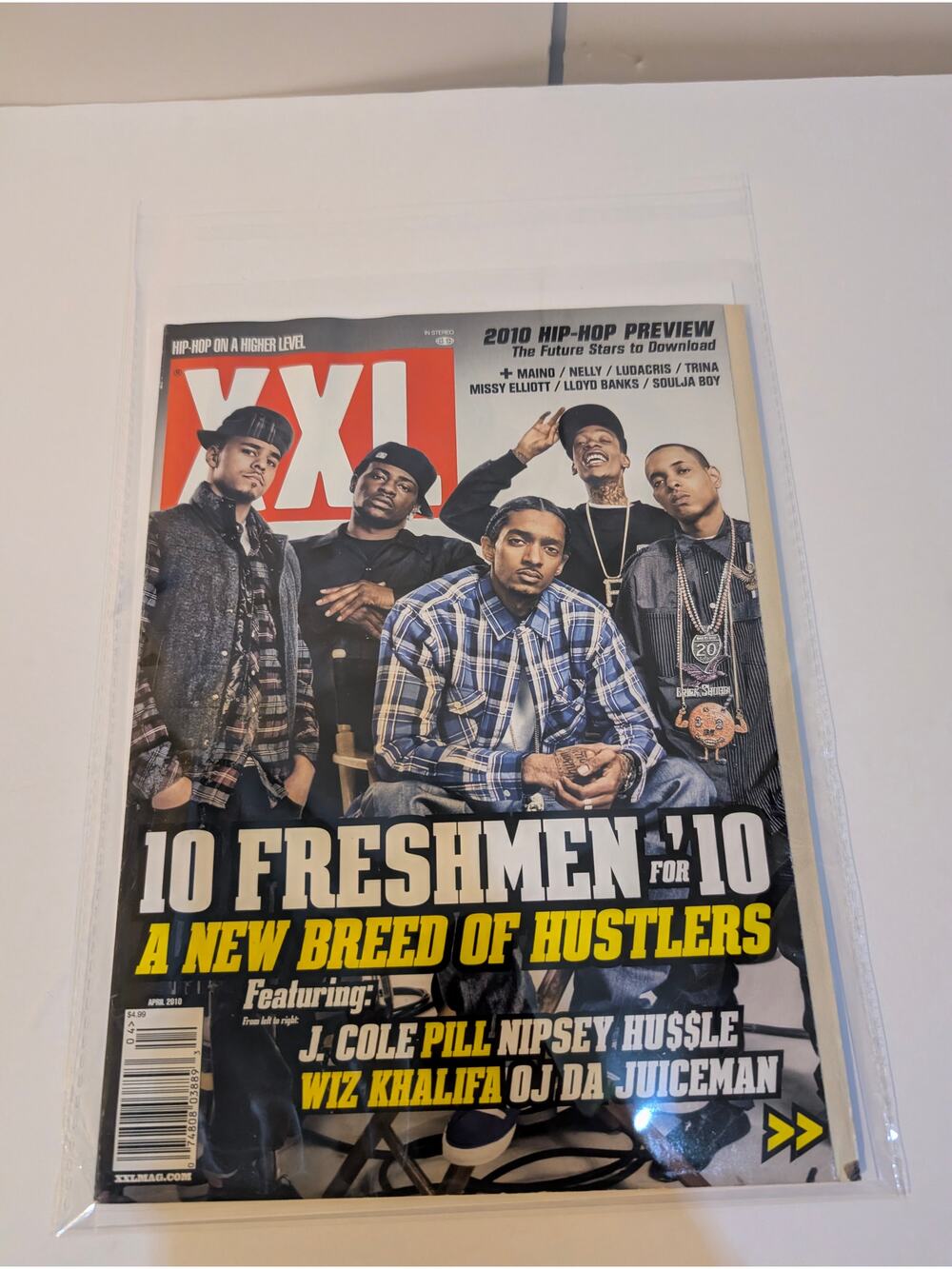 XXL MAGAZINE: April 2010 Freshmen 10 Nipsey Hussle J Cole Wiz Khalifa Jay Rock